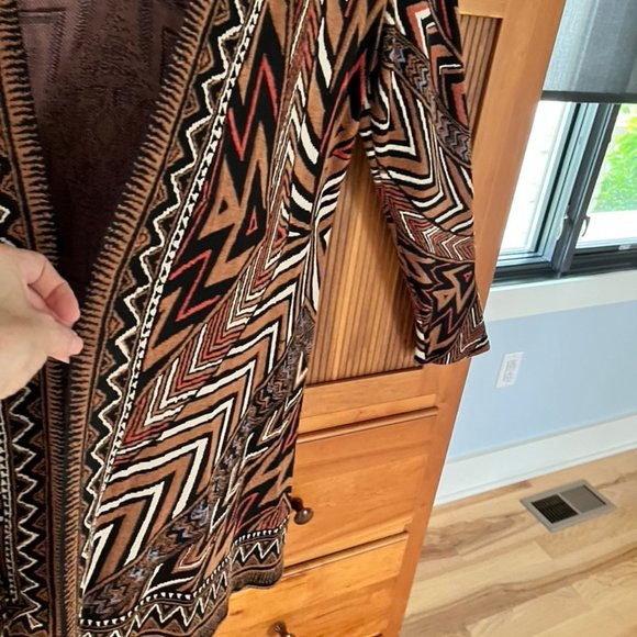 Nic + Zoe Tribal Print Tunic Sweater, sz M - Picture 2 of 9
